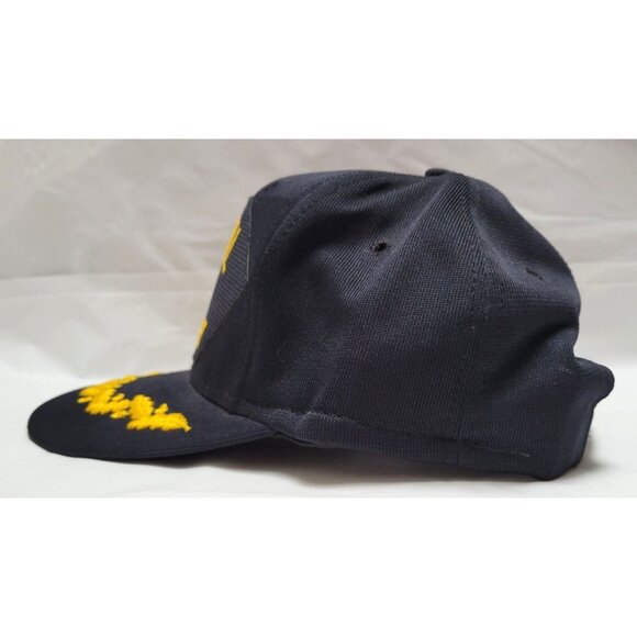 U.S. Naval Observatory Black Hat Gold Embroidery Adjustable Snapback Adult Large - Picture 2 of 7